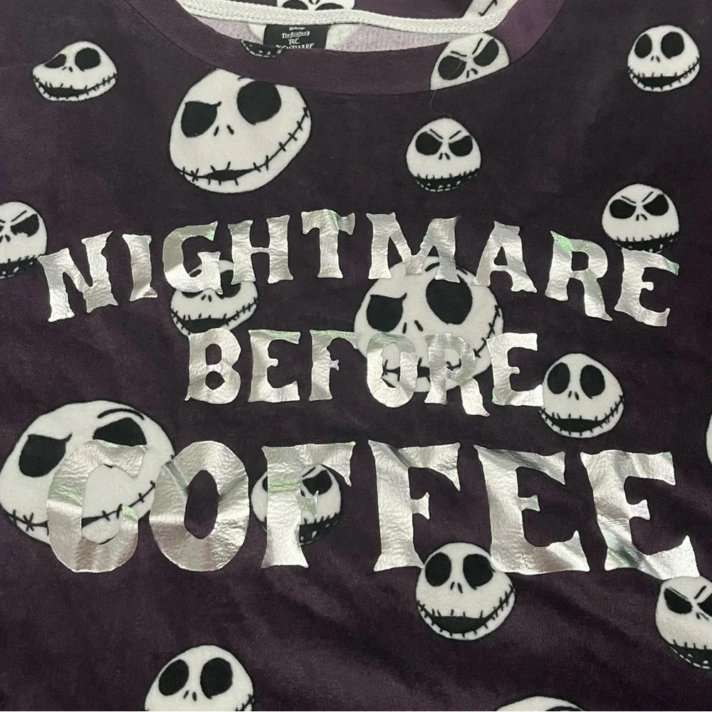 Disney Nightmare Before Xmas Pajama Set 2 Pc Velour Jack Women’s XL 16-18 Purple